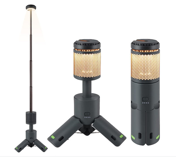 Blue Ocean Camping Light Rechargeable Telescopic and Collapsible lantern Light with 32 Bright LED, 10000mAh Built-in Battery, Magnetic Road Light & Flash Light for Adventure, Hiking, Camping tent