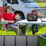 Blue Ocean 296Wh Portable Power Station – 300W Solar Generator with 220V AC Outlet for Camping & Emergency Backup