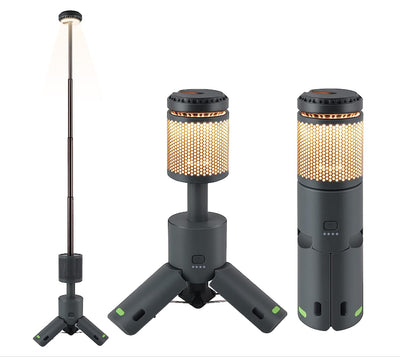 Blue Ocean Camping Light Rechargeable Telescopic and Collapsible lantern Light with 32 Bright LED, 10000mAh Built-in Battery, Magnetic Road Light & Flash Light for Adventure, Hiking, Camping tent