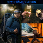 Blue Ocean Camping Light Rechargeable Telescopic and Collapsible lantern Light with 32 Bright LED, 10000mAh Built-in Battery, Magnetic Road Light & Flash Light for Adventure, Hiking, Camping tent