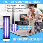 Blue Ocean 40W Mosquito Killer Lamp Fly And Mosquito Zapper And Insect Killer for Bugs and Flying Insects, 3800V UV Dual Tube Light with chain and hook for hanging قاتل البعوض