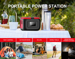 97Wh Portable Power Station Power Bank 26400mAh Battery Pack Fasting Charging 120W AC Outlet with 5 Outputs Power LED Light Battery Bank Supply for Camping RV Emergency Backup