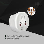 Global Power Adapter with 13A Fuse