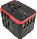 SuperCharge 5-Port Universal Travel Adapter with USB-C