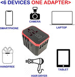 SuperCharge 5-Port Universal Travel Adapter with USB-C